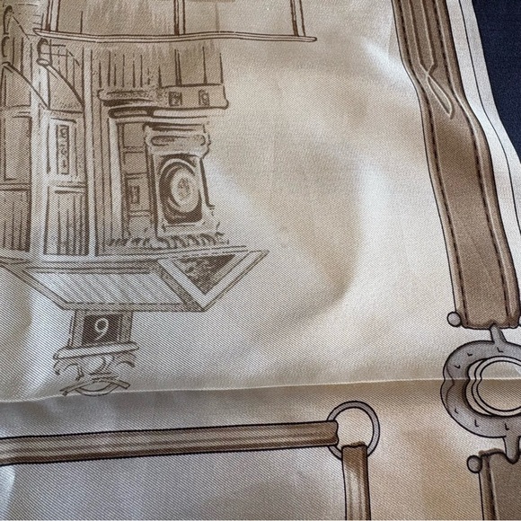 Celine Silk Scarf Horse Racing Blue Steed Riders Races Vintage Large Picture - Picture 7 of 12